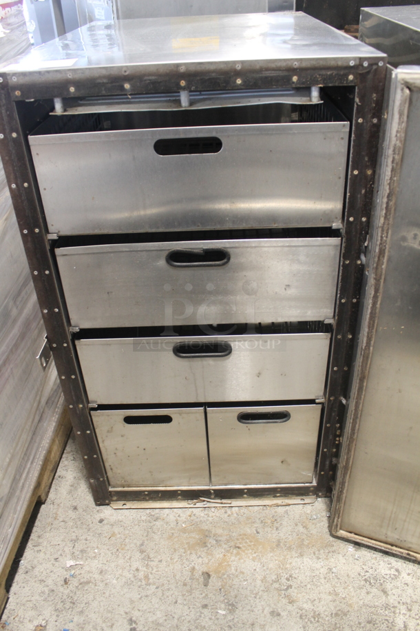 Stainless Steel Commercial Single Door Cooler or Freezer w/ 5 Metal Drawers. 115/200 Volts, 1 Phase. - Image 4 of 11