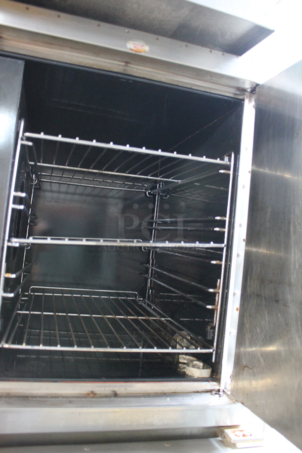 2 Blodgett Stainless Steel Commercial Half Size Convection Ovens w/ Solid Door on Commercial Casters. Bottom Unit is Model N 50C. 208 Volts, 3 Phase. 2 Times Your Bid! - Image 4 of 12
