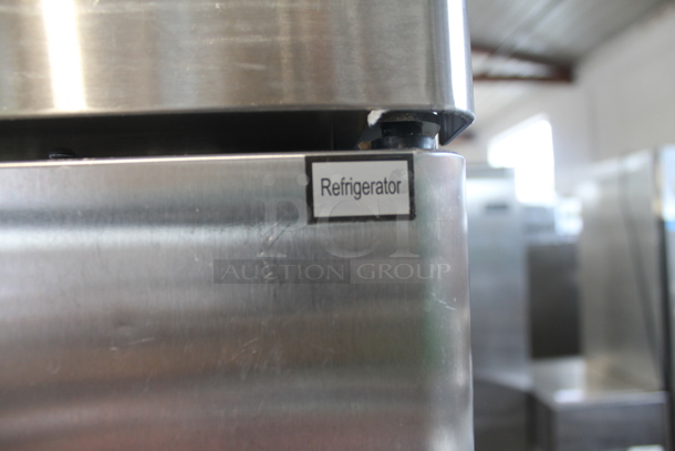 2014 Atosa MBF8004 Stainless Steel Commercial Single Door Reach In Cooler w/ Poly Coated Racks on Commercial Casters. 115 Volts, 1 Phase. Tested and Working! - Image 5 of 10