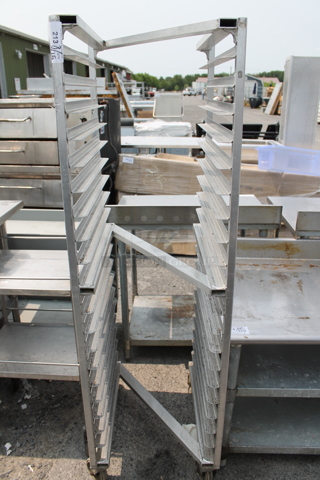 Metal Commercial Pan Transport Rack on Commercial Casters.