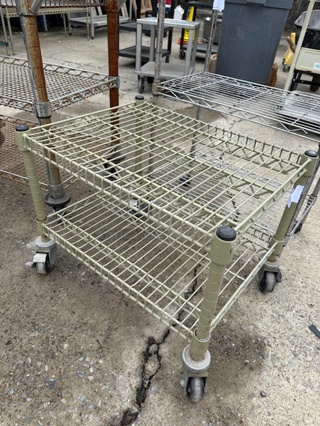 One Metro Shelf With 2 Shelves On Casters. 23X18X18
