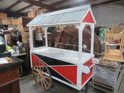 One AWESOME Cart With A Tin Roof. 26.5X68.5X77