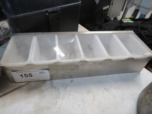 One Stainless Steel Dome Bar Center.  - Image 1 of 1