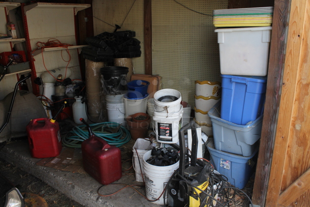 ALL ONE MONEY! Shed Lot of Various Contents Including Pressure Washer, Yard Tools and Cleaner. Does Not Include Lawn Mower w/ Trailer. BUYER MUST REMOVE. (shed #3) - Image 3 of 11