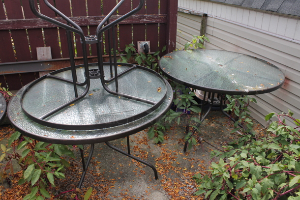 6 Round Patio Tables. 6 Times Your Bid! BUYER MUST REMOVE. (outside) - Image 2 of 5