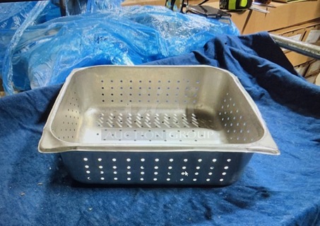 Half Size 4 Inch Deep Perforated Hotel Pan. 3XBID