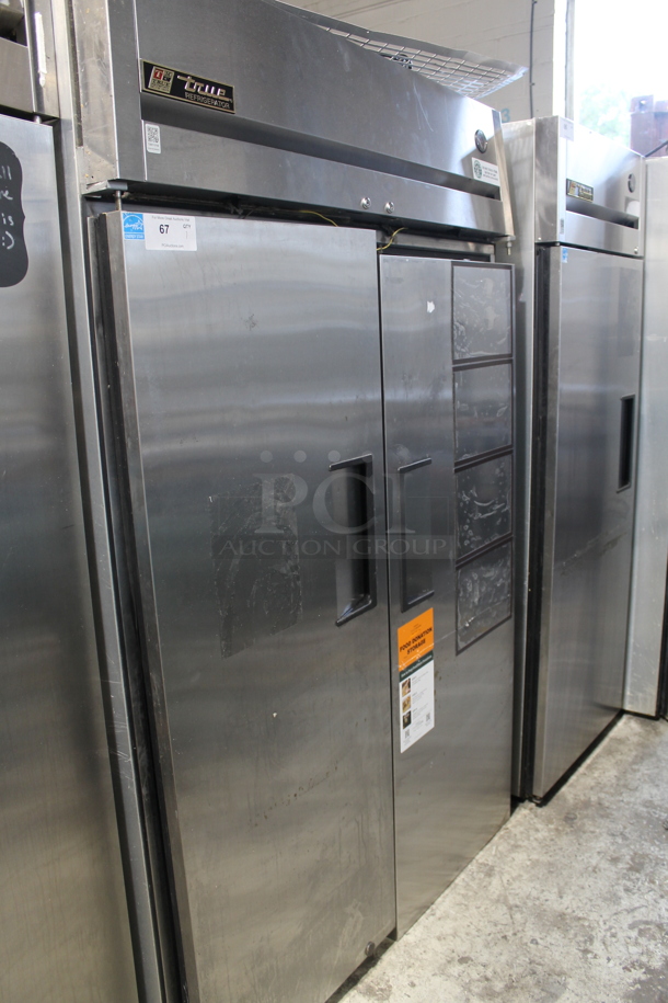 2010 True TG2R-2S ENERGY STAR Stainless Steel Commercial 2 Door Reach In Cooler w/ Poly Coated Racks. 115 Volts, 1 Phase. Tested and Working! - Image 1 of 9