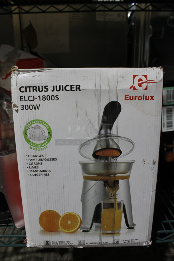 3 BRAND NEW IN BOX! Eurolux ELCJ-1800S Stainless Steel Countertop Citrus Juicer. 3 Times Your Bid! - Image 2 of 7