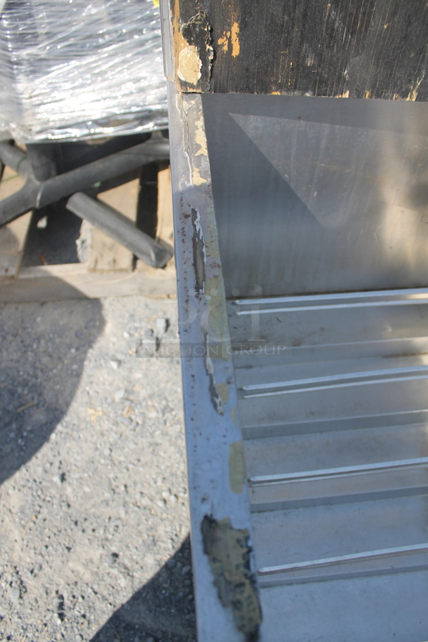 Stainless Steel Table w/ Back Splash and Lower Bottle Rack. - Image 7 of 9