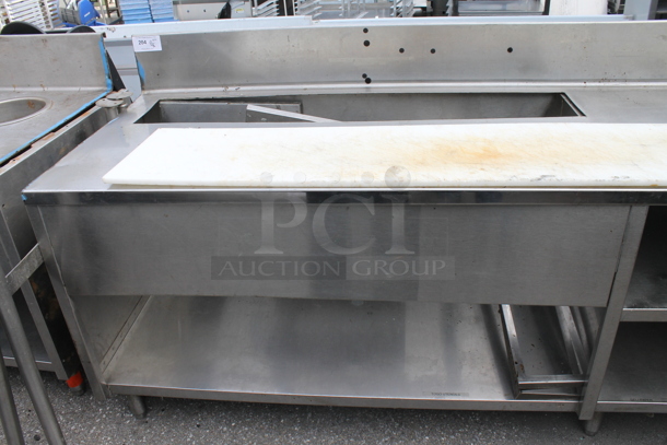 Stainless Steel Commercial Table w. Back Splash and Under Shelves. - Image 2 of 6