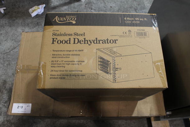 BRAND NEW SCRATCH AND DENT! Avantco 177LT06A Stainless Steel Commercial Food Dehydrator. 120 Volts, 1 Phase. Tested and Only Works On The Highest Heat Setting. - Image 2 of 4