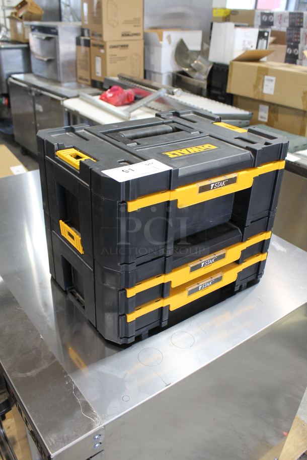DeWalt Black and Yellow Poly Toolbox w/ Contents. - Image 2 of 6