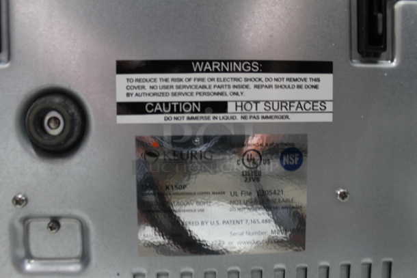 Keurig K150P Metal Countertop Single Cup Coffee Machine. 120 Volts, 1 Phase.  - Image 5 of 6