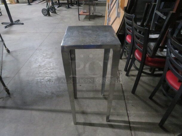 One 14X14X32 Silver Side Table.