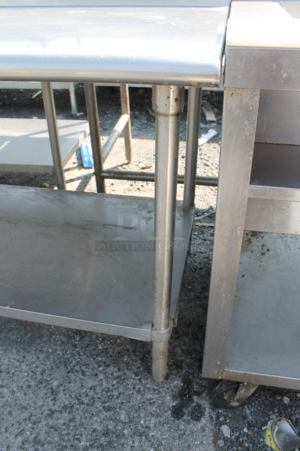 Stainless Steel Commercial Table w/ Back Splash and Under Shelf. - Image 4 of 4