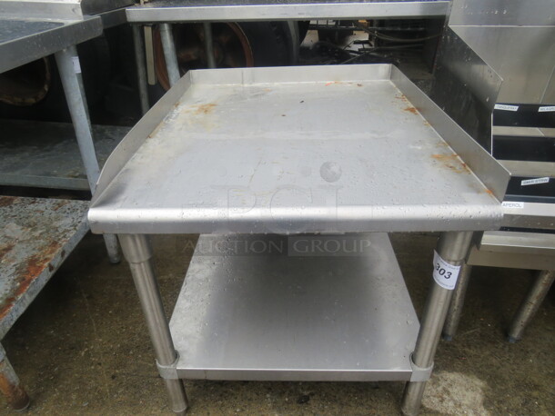 One Stainless Steel Equipment Table With SS Under Shelf. 25X31X26.5