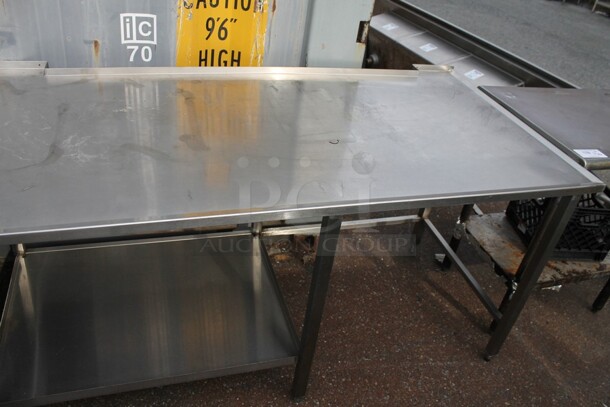 Stainless Steel Table w/ Metal Under Shelf. - Image 2 of 5