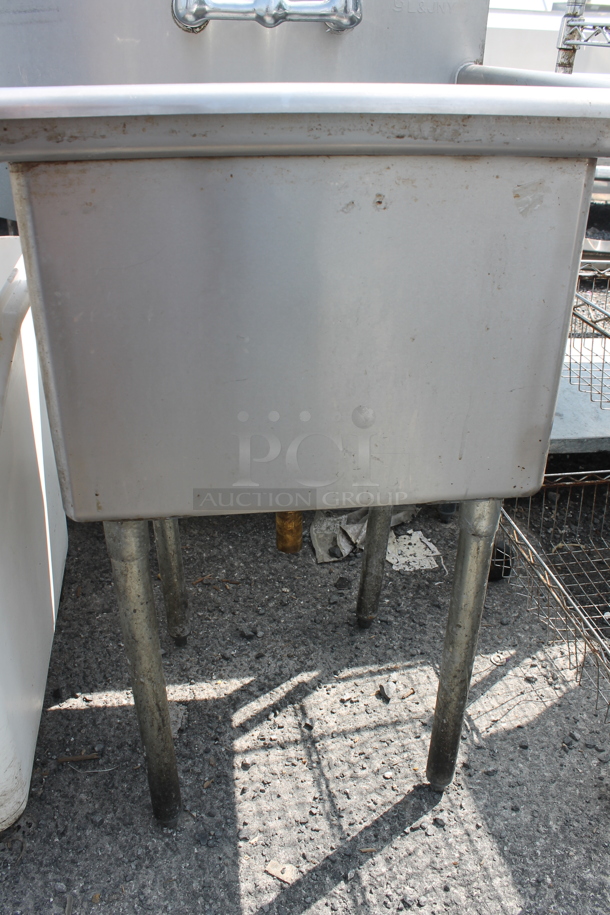 Stainless Steel Commercial Single Bay Sink w/ Left Side Drain Board, Faucet and Handles. - Image 6 of 7