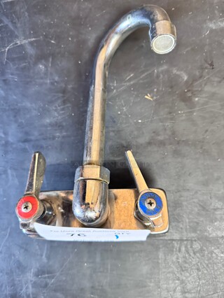 Clean! Krowne 10-400L Splash Mount Faucet - 3  inch  Gooseneck Spout, 6 inch  Centers NSF 