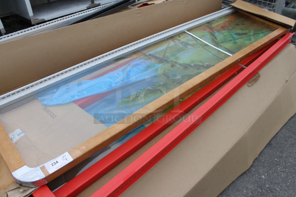 ALL ONE MONEY! Lot of Framed Clear Panes and BRAND NEW IN BOX Metal Rack Pieces - Image 2 of 4