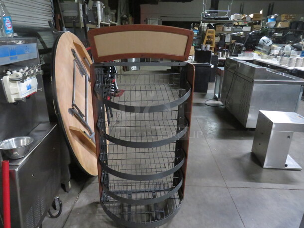 One 5 Shelf Display Merchandiser On Casters. 29X18X61 - Image 1 of 3