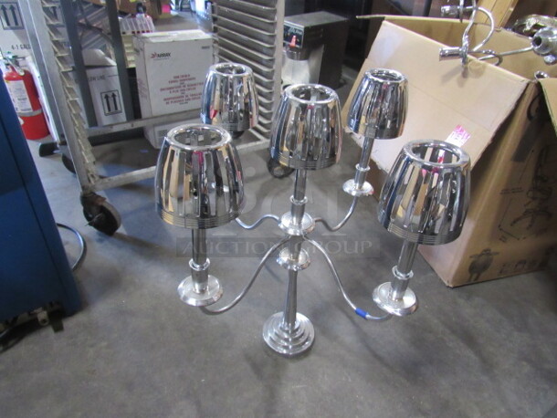 One AWESOME Stainless Steel Candelabra. 