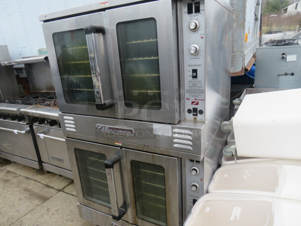 One Southbend Natural Gas Double Oven With 10 Racks. SL Series. 58X40X65 - Image 2 of 5