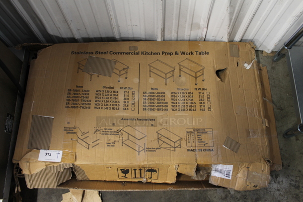 BRAND NEW IN BOX! Profeeshaw PSW-2436E SR-78007-T2448 Stainless Steel Table w/ Under Shelf. Stock Picture Used as Gallery. - Image 3 of 11