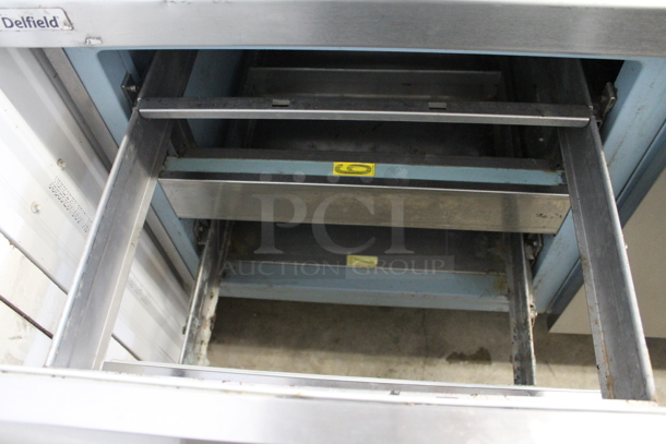2017 Delfield Stainless Steel Commercial Sandwich Salad Prep Table Bain Marie Mega Top. 115 Volts, 1 Phase. Tested and Working! - Image 7 of 11