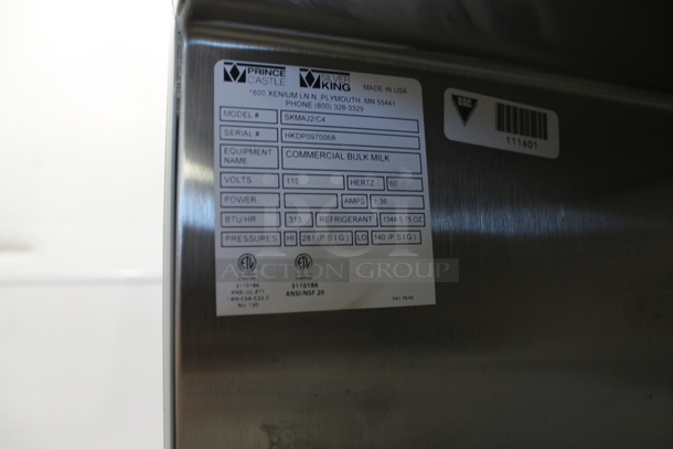 BRAND NEW SCRATCH AND DENT! Silver King SKMAJ2/C4 Stainless Steel Commercial Countertop Milk Dispenser. 115 Volts, 1 Phase. Tested and Working! - Image 4 of 5