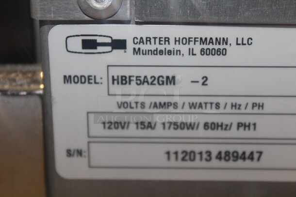NEW! Carter Hoffmann Model HBF5A2GM-2 Commercial Hotlogix Half Size Heated Holding Cabinet On Casters. 24.5x29.5x31.5. 120V/60Hz.  - Image 5 of 7