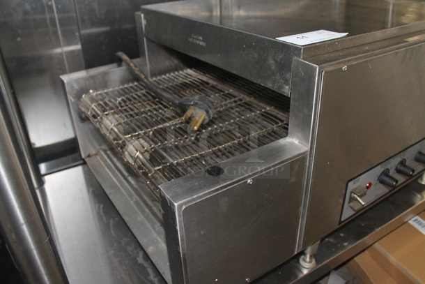 Holman 318HX Stainless Steel Commercial Countertop Electric Powered Conveyor Pizza Oven. 240 Volts, 1 Phase.  - Image 4 of 11