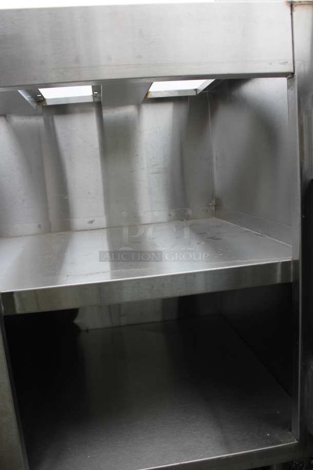 BRAND NEW SCRATCH AND DENT! Stainless Steel Commercial Table Frame w/ 2 Doors and Under Shelf. - Image 5 of 5