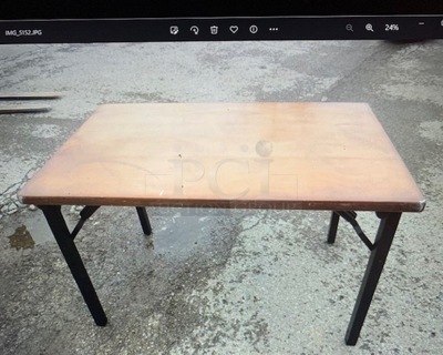 One Aluminum Folding Table By Southern Aluminum, With  Bronze Color Swirl  Finish. 48X30X30 