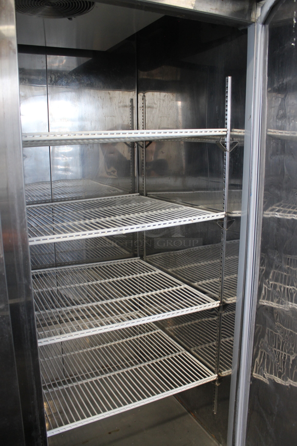 Universal RIFI-81 Stainless Steel Commercial 3 Door Reach In Cooler w/ Poly Coated Racks. Cannot Test Due To Missing Power Cord - Image 9 of 9