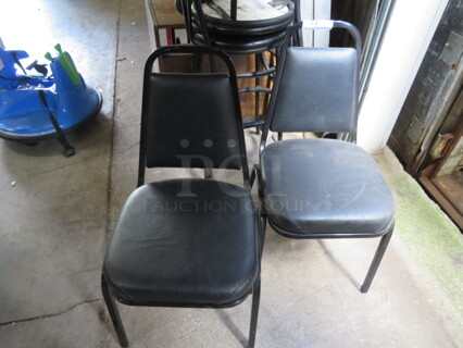 Metal Chair With Cushioned Seat And Back. 2XBID