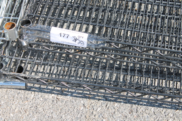 ALL ONE MONEY! Lot of Black Finish Wire Shelves. - Image 2 of 2