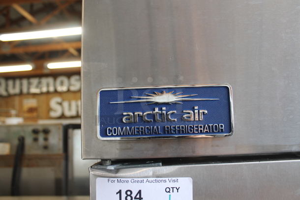 Arctic Air AR49E ENERGY STAR Stainless Steel Commercial 2 Door Reach In Cooler  w/ Poly Coated Racks. 115 Volts, 1 Phase. Tested and Does Not Power On - Image 2 of 10