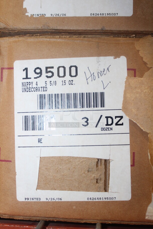 NEW IN BOX! 3 Boxes (36 Count Each) Plus 12 Homer Laughlin 5 5/8" Nappie Bowls. 84X Your Bid!  - Image 2 of 2