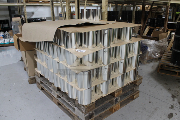 ALL ONE MONEY! PALLET LOT of Metal Cans w/ 2 Extra Pallets. BUYER MUST REMOVE. - Image 2 of 4