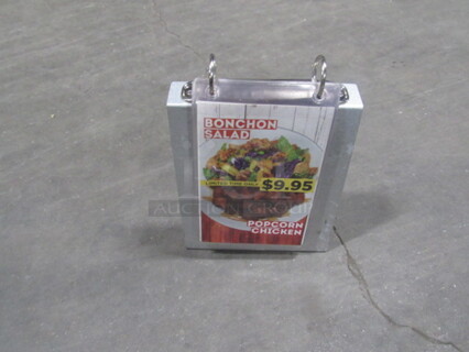 One Mega Lot Of Metal Table Top Menu Holders.