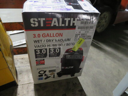 One Stealth 3 Gallon Wet/Dry Vac.