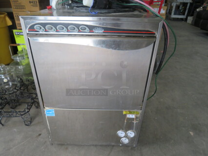 One CMA Under Counter Dishwasher. Model# UC50E. 220-240 Volt. 23.5X25X33.