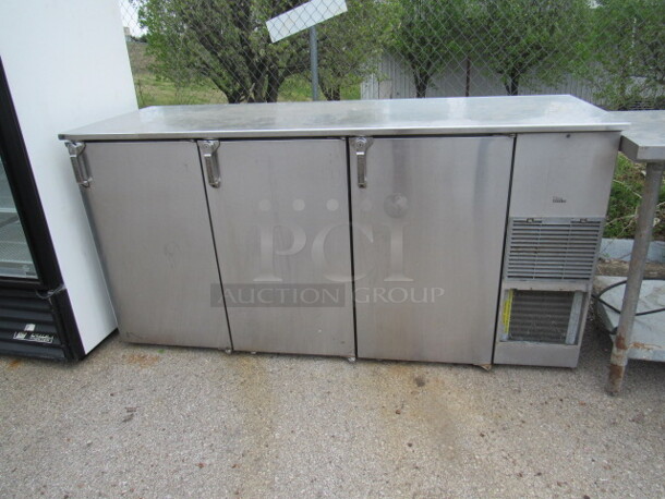One Stainless Steel 3 Door Glastender Back Bar Cooler. Model# ND72-RL-SS. 115 Volt. 72X25.5X36 - Image 2 of 2