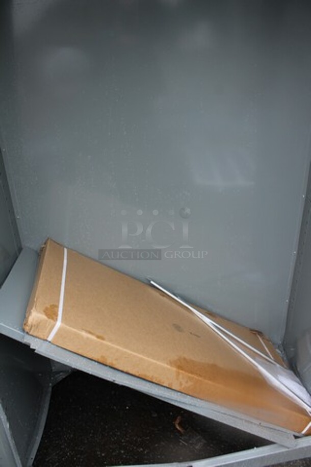 BRAND NEW SCRATCH AND DENT! Hallowell  Gray Metal 2 Door Cabinet. - Image 2 of 2