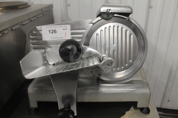 Avantco Stainless Steel Commercial Countertop Meat Slicer w/ Blade Sharpener. 115 Volts, 1 Phase. Tested and Working! - Image 1 of 6
