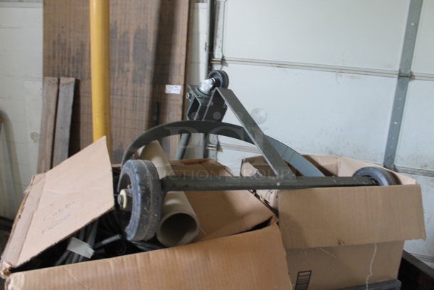 ALL ONE MONEY! Lot of Flat Cart w/ Contents on Casters Including Metal Cubbies. - Image 6 of 6