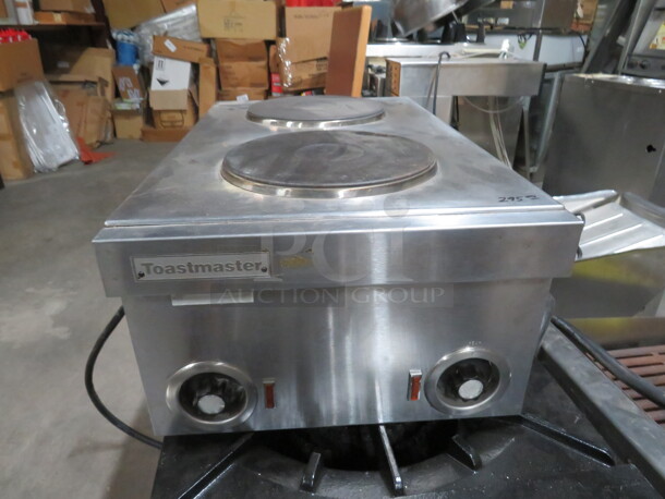 One Electric Toastmaster 2 Burner. 25X15X10