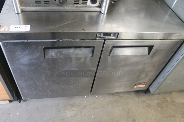 2016 Atosa AWTC48 Stainless Steel Commercial 2 Door Undercounter Cooler on Commercial Casters. 115 Volts, 1 Phase. Tested and Powers On But Does Not Get Cold - Image 2 of 5