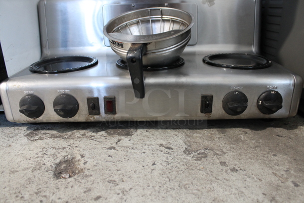 Bunn Stainless Steel Commercial Countertop 5 Burner Coffee Machine w/ Hot Water Dispenser and Metal Brew Basket.  - Image 5 of 7